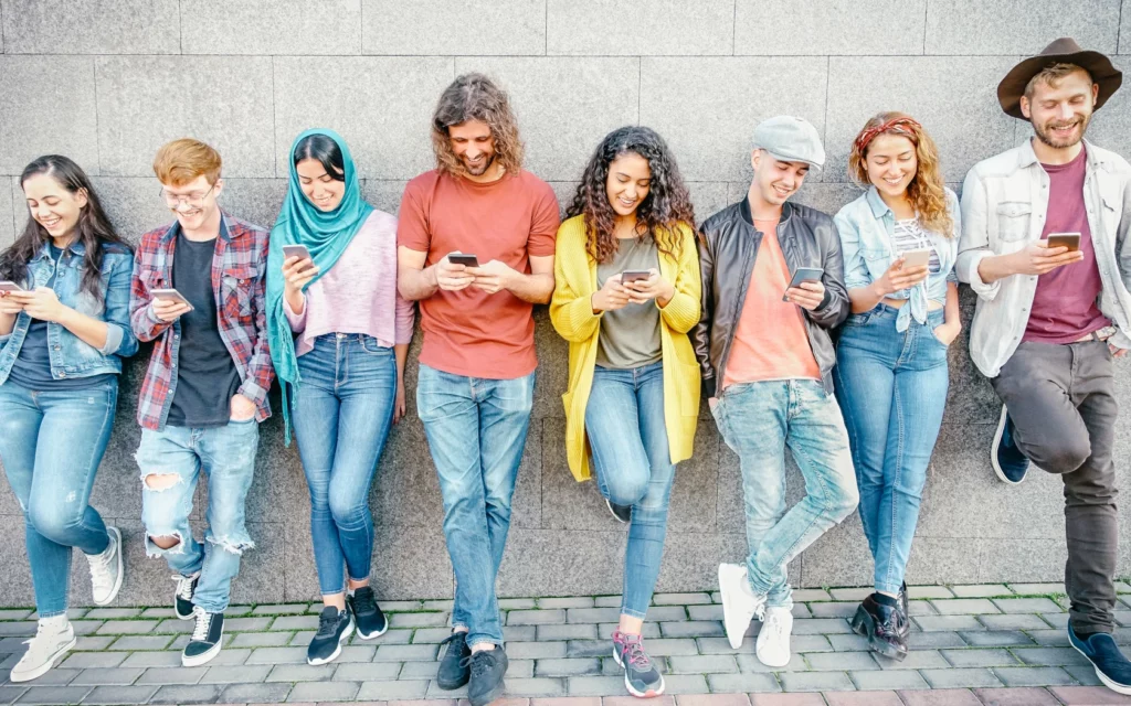 Young adults using Instagram growth service