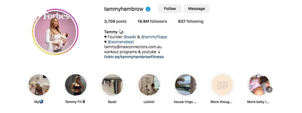 Tammy Hembrow - Mom Influencer