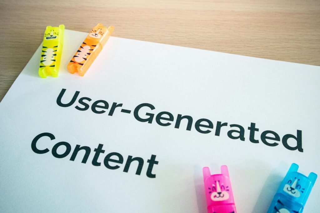 user-generated content on the paper