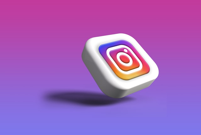 Instagram logo on purple background