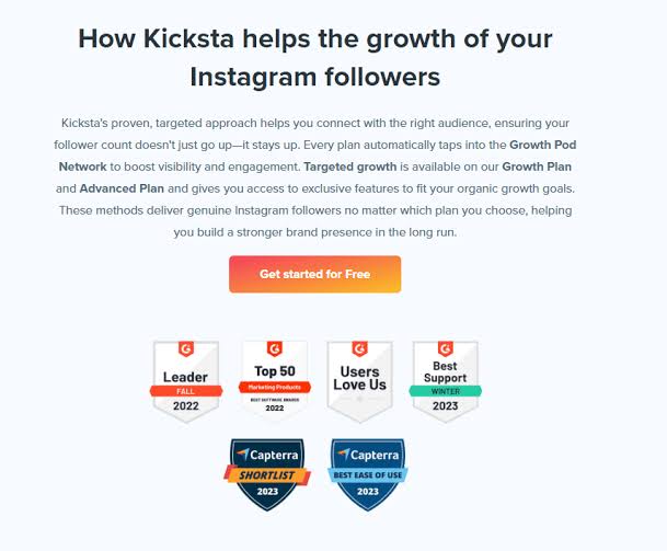 Best Instagram growth service - Kicksta