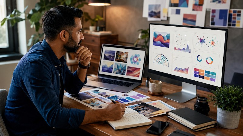 Marketing professional using AI tools for a smarter job search
